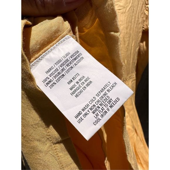 O'Neill Long Sleeve Lace Crochet V-Neck Ryana Yellow Romper (S) NWT - Picture 9 of 9